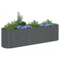 Miniatyrbilde 4 av 10: vidaXL Høybed 320x80x81 cm galvanisert stål grå