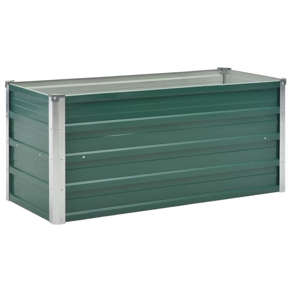 vidaXL Høybed galvanisert stål 100x40x45 cm grønn