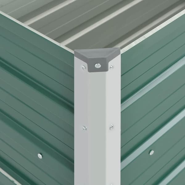 vidaXL Høybed galvanisert stål 100x40x45 cm grønn