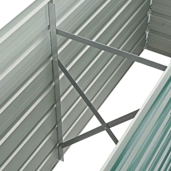 vidaXL Høybed galvanisert stål 160x40x77 cm grønn