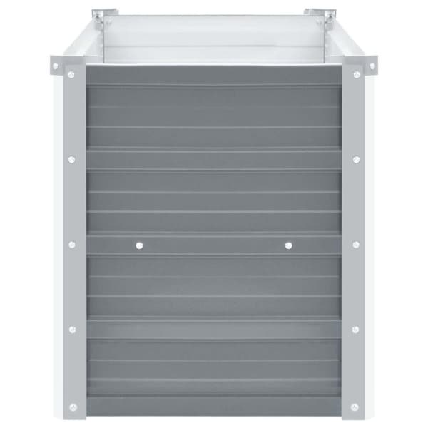 vidaXL Høybed galvanisert stål 100x40x45 cm grå