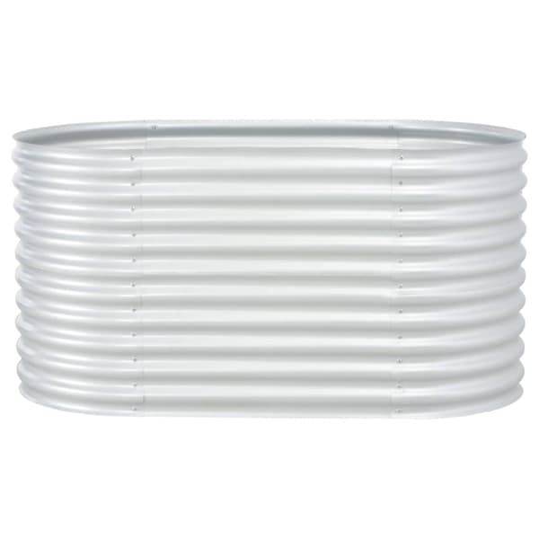 vidaXL Odlingslåda upphöjd galvaniserat stål 160x80x81 cm silver