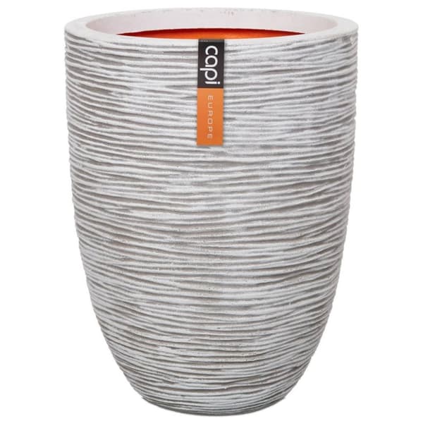 Capi Plantevase Nature Rib elegant lav 36x47 cm elfenben KOFI782