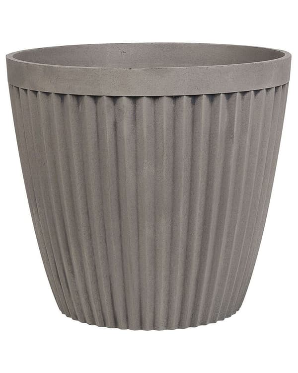 Kruka Taupe Stenblandning ⌀ 44 cm Massiv Rund Utomhus Väderbeständig