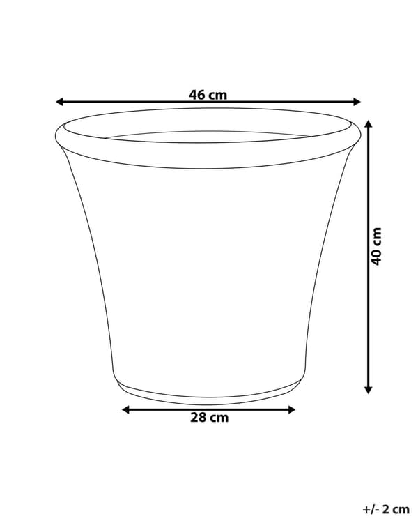 Kruka Marinblå Fiberlera ⌀ 46 cm Rund Högglans Utomhus Väderbeständig