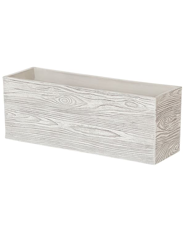 Kruka Vit Trä med fiberlera 42 x 15 cm Utomhus Väderbeständig