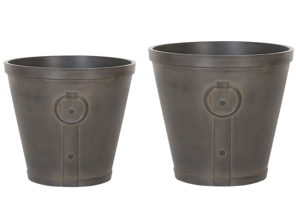 Kruka 2 st olika storlekar brun VARI