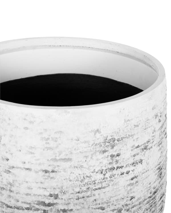 Kukkaruukku vaaleanharmaa kuitusavi lasikuitu ⌀ 48 x 53 cm pyöreä sisälle ulos industriaalinen tyyli
