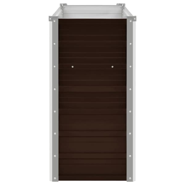 vidaXL Høybed brun 160x40x77 cm galvanisert stål