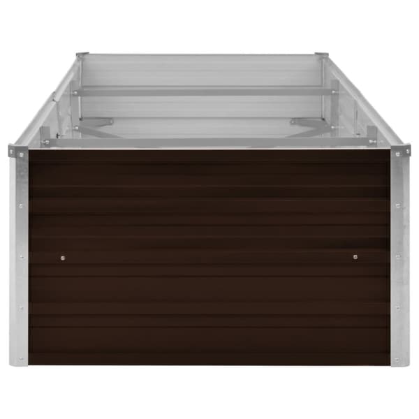 vidaXL hævet plantekasse 240x80x45 cm galvaniseret stål brun