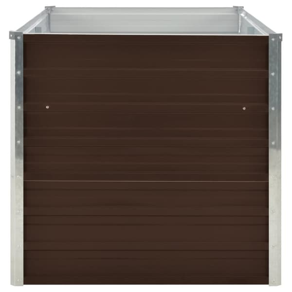 vidaXL hævet plantekasse 160 x 80 x 77 cm galvaniseret stål brun
