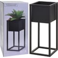 Miniatyrbillede 1 af 2: H&S Collection blomsterkrukke på stativ 50 cm sort metal