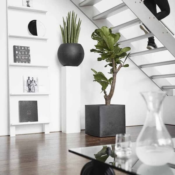 Capi Plantepotte Urban Smooth kvadratisk 40x40x40 cm svart KBL903