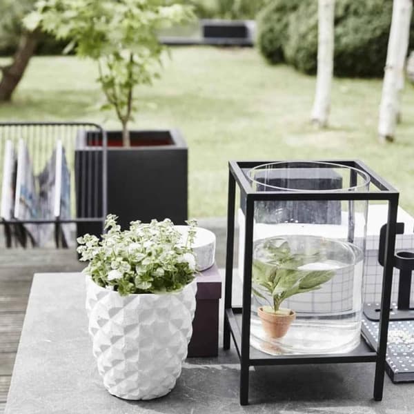 Capi Plantepotte Urban Smooth kvadratisk 40x40x40 cm svart KBL903