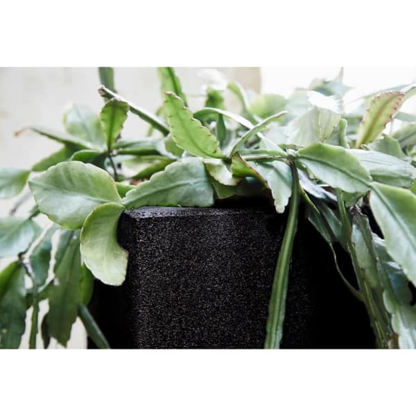 Capi Plantepotte Urban Smooth kvadratisk 40x40x40 cm svart KBL903
