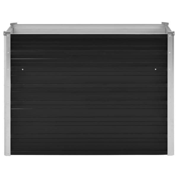 vidaXL Korotettu kukkalaatikko antrasiitti 100x40x77 cm galv. teräs