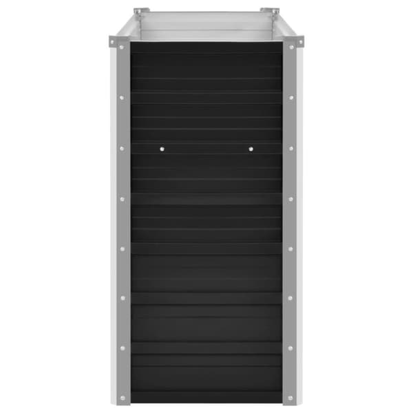 vidaXL Korotettu kukkalaatikko antrasiitti 100x40x77 cm galv. teräs