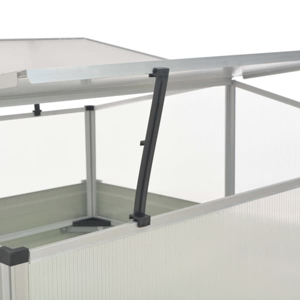 vidaXL drivhus 100 x 100 x 77 cm galvaniseret stål antracitgrå