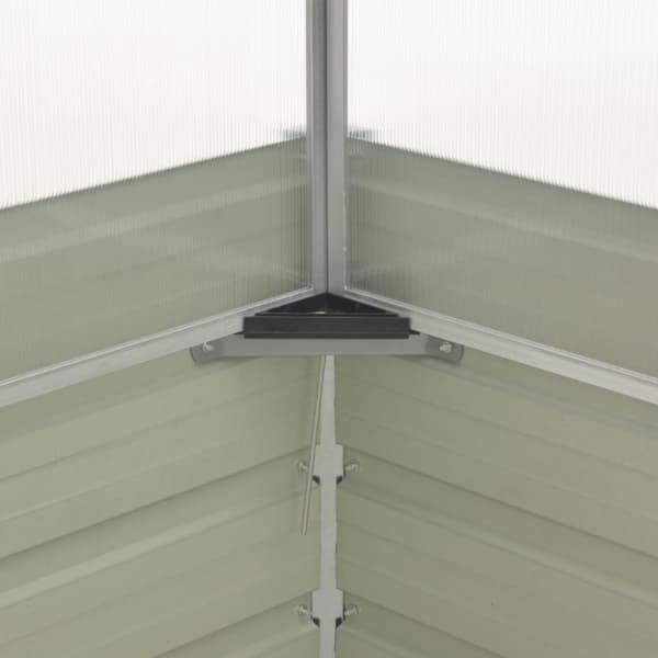 vidaXL drivhus 100 x 100 x 77 cm galvaniseret stål antracitgrå