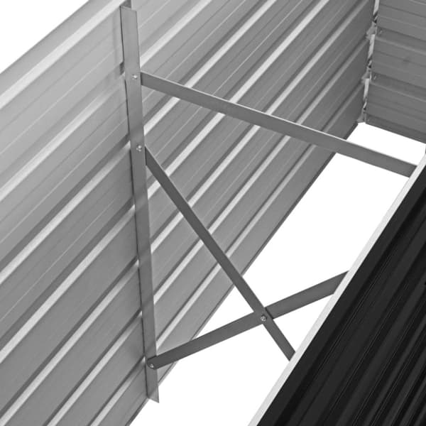 vidaXL Høybed antrasitt 160x40x77 cm galvanisert stål