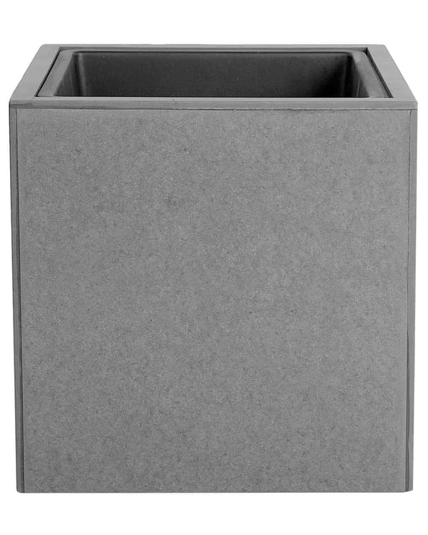 Blomställ Grå Betong Fyrkantig 30 x 30 cm Massivt trä Bas Modern Industriell Hög Blomkruka