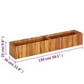 Miniatyrbilde 6 av 6: vidaXL Høybed 150x30x25 cm heltre akasie