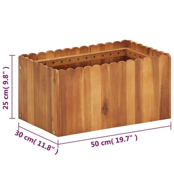 vidaXL Høybed 50x30x25 cm heltre akasie