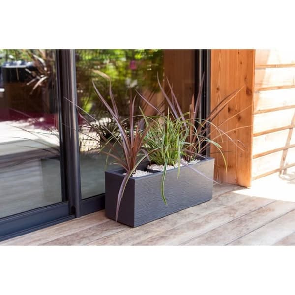 EDA PLASTIQUE Balconniere Graphit Up - 25 L - 59 x 19,5 x 22,8 cm - Antracitgrå