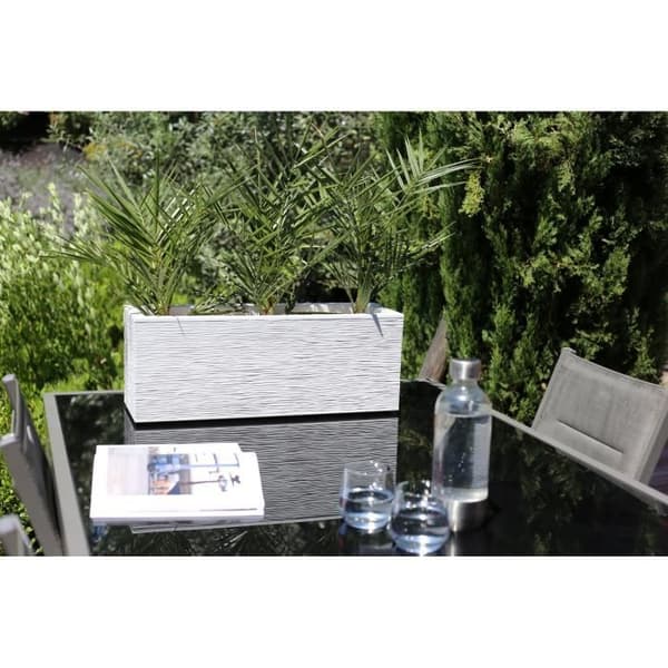 EDA PLASTIQUE Balconniere Graphit Up - 25 L - 59 x 19,5 x 22,8 cm - Vit kalkad