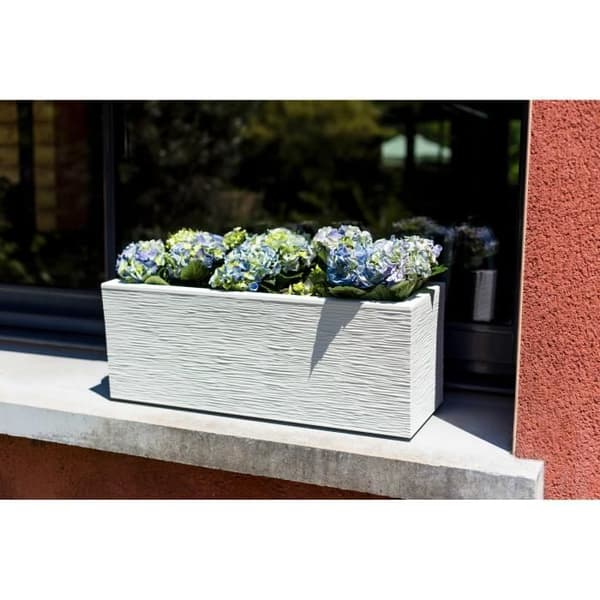 EDA PLASTIQUE Balconniere Graphit Up - 25 L - 59 x 19,5 x 22,8 cm - Vit kalkad