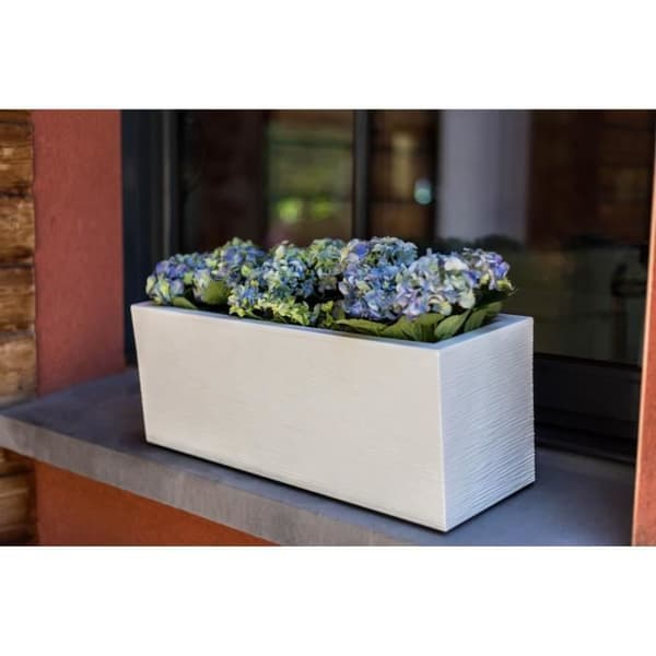EDA PLASTIQUE Balconniere Graphit Up - 25 L - 59 x 19,5 x 22,8 cm - Vit kalkad