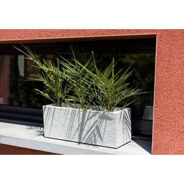 EDA PLASTIQUE Balconniere Graphit Up - 25 L - 59 x 19,5 x 22,8 cm - Vit kalkad