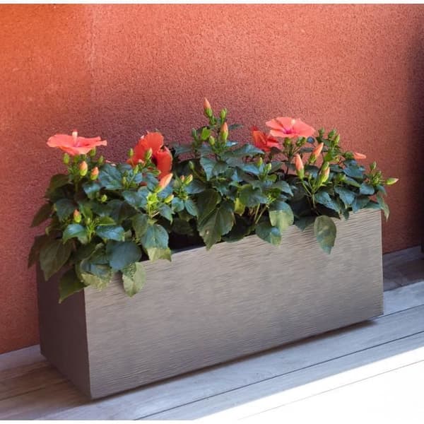 EDA PLASTIQUE Graphit Up Planteringskärl - 57 L - 79.5 x 29.5 x 29.5 cm - Antracitgrå