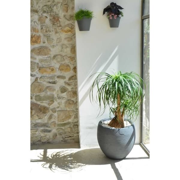 EDA Round Graphit pot Ø50cm - Kapacitet 46L - Antracitgrå