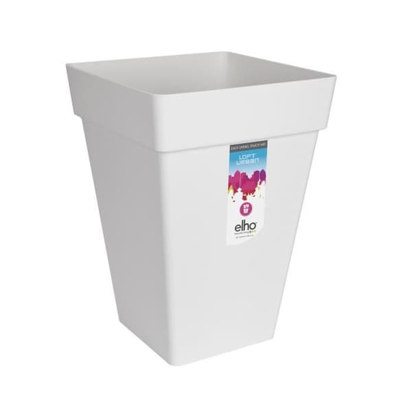 ELHO Plastbehållare kvadrat hög - 37 cm - Vit