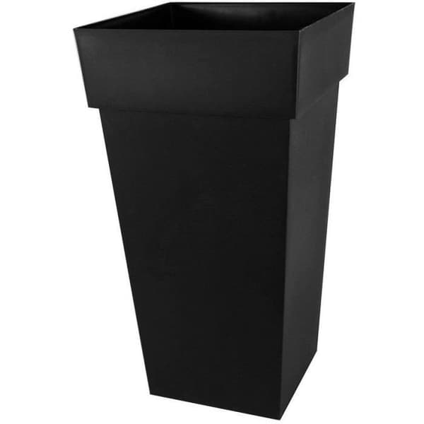 EDA XXL toskansk blomkruka - Kvadrat - 43,3 x 43,3 x H 80 cm - 98 L - Antracitgrå