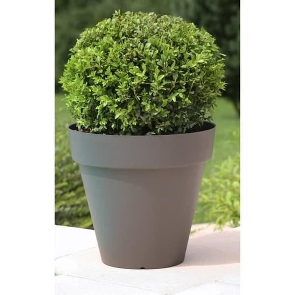 RIVIERA Soleilla blomkruka - Rund - Ø 39,2 x 35,8 cm - Glitterig grå
