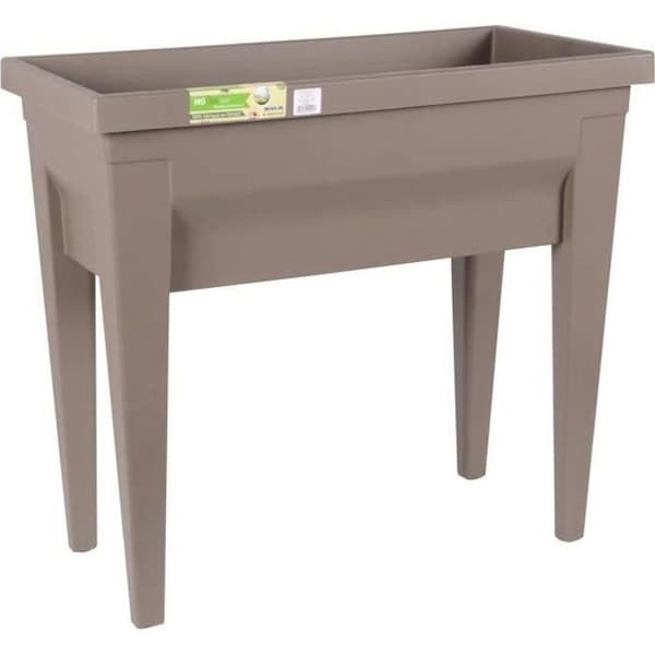 EDA Vegetabilisk trädgård med City Veg-bord &amp; bord - 73 x 38,5 x H 68 cm - 57 L - Taupe