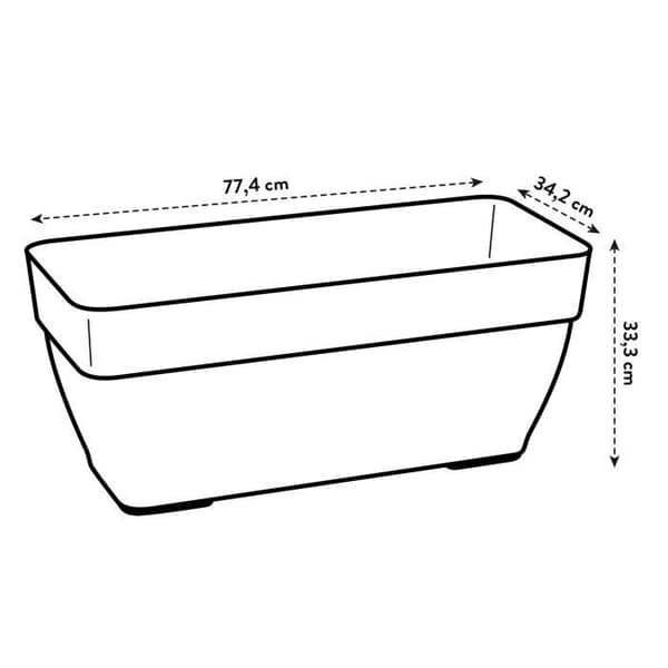 ELHO Vibia 80 terrasslåda - Antracitgrå - Utomhus - L 34,2 x B 77,4 x H 33,2 cm