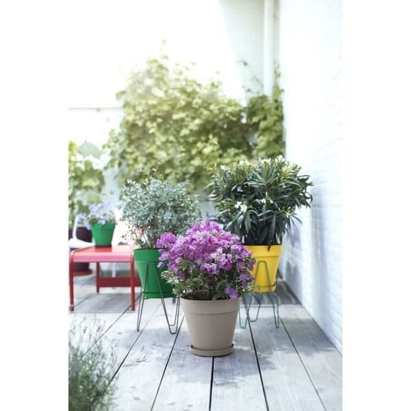 ELHO Rund blomkruka Loft Urban 25 - Utomhus - Ø 24,5 x H 22,2 cm - Oker gul
