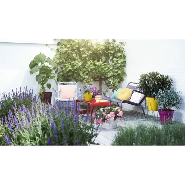 ELHO Rund blomkruka Loft Urban 25 - Utomhus - Ø 24,5 x H 22,2 cm - Oker gul