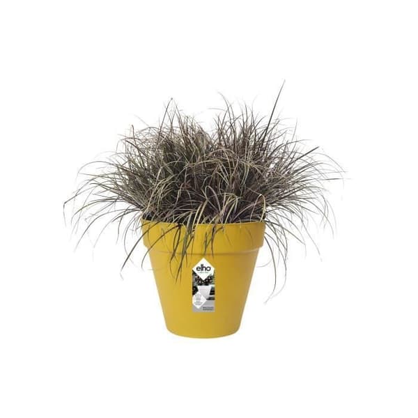 ELHO Rund blomkruka Loft Urban 25 - Utomhus - Ø 24,5 x H 22,2 cm - Oker gul