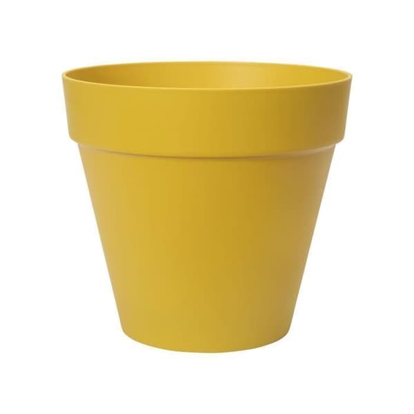 ELHO Rund blomkruka Loft Urban 25 - Utomhus - Ø 24,5 x H 22,2 cm - Oker gul