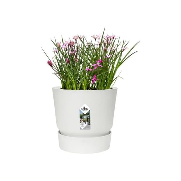 ELHO Greenville 25 rund blomkruka - Utomhus - Ø 24,48 x H 23,31 cm - Vit