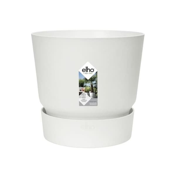 ELHO Greenville 25 rund blomkruka - Utomhus - Ø 24,48 x H 23,31 cm - Vit