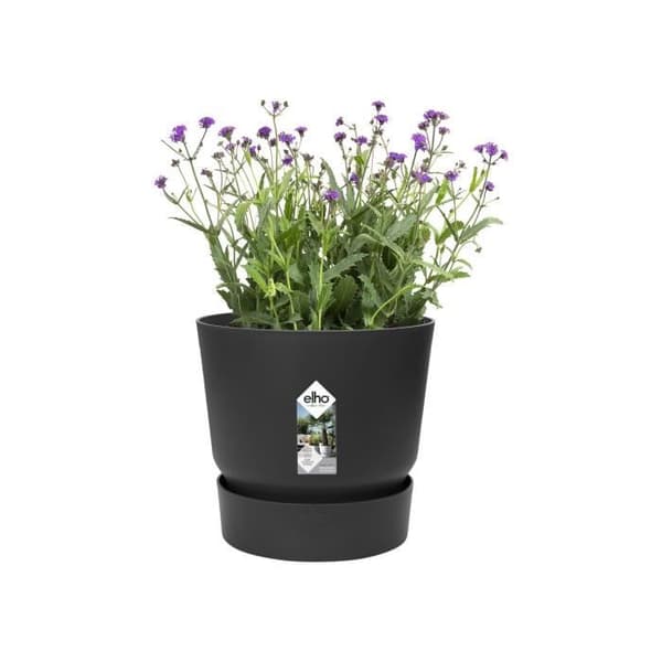ELHO Greenville 47 rund blomkruka - Utomhus - Ø 47 x H 44,1 cm - Svart levande
