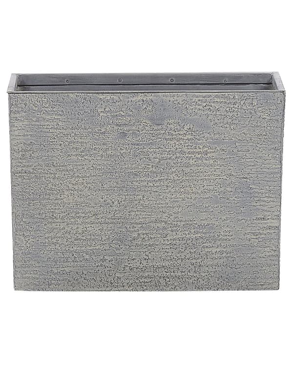 Kukkaruukku harmaa 60 x 45 x 25 cm kiviseos suorakulmio polyhartsi lasikuitu säänkestävä