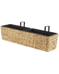 Miniatyrbild 4 av 7: Blomlåda Beige Vattenhyacint Rektangulär 80 x 20 cm Vävd Med dräneringshål