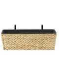 Miniatyrbillede 1 af 6: Plantekasse Beige Vandhyacint og Plastik med Metal 60 x 20 x 18 cm Dekorativ Højbedet til Altan Balkon Ophæng Hegn Urtepotteskjulere Udendørs