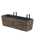 Miniatyrbillede 4 af 7: Plantekasse Brun Vandhyacint og Plastik med Metal 60 x 20 x 18 cm Dekorativ Højbedet til Altan Balkon Ophæng Hegn Urtepotteskjulere Udendørs